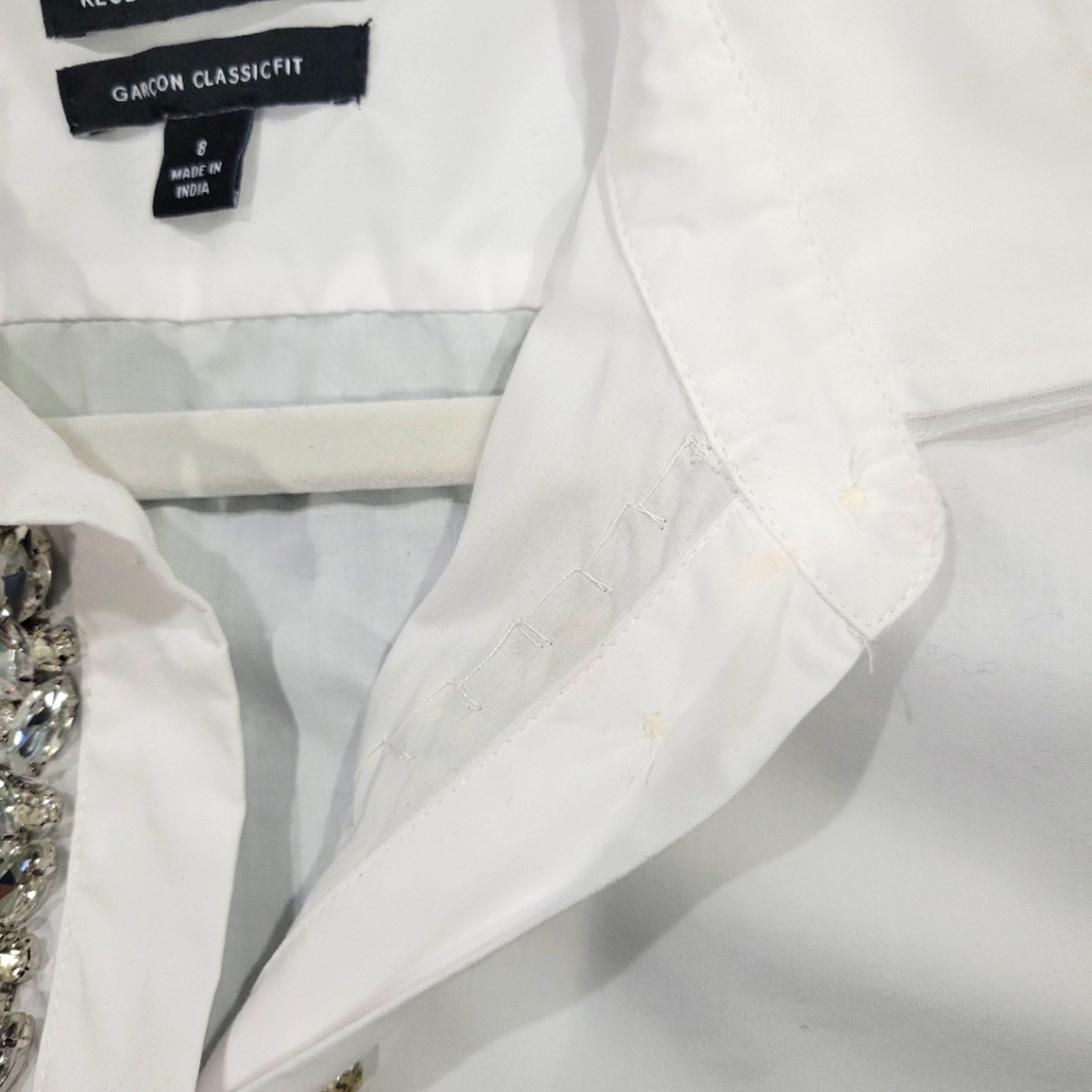 J. CREW Embellished Garçon Shirt with Tulle Cotton Poplin, $148, CF452 - Picture 8 of 11